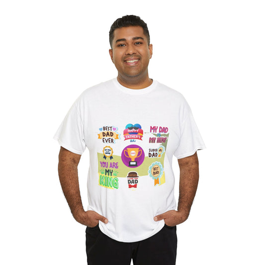 Best Dad Ever Unisex Heavy Cotton Tee | Father's Day Gift, Dad T-Shirt, Super Dad Apparel, Family Reunion, Birthday Present
