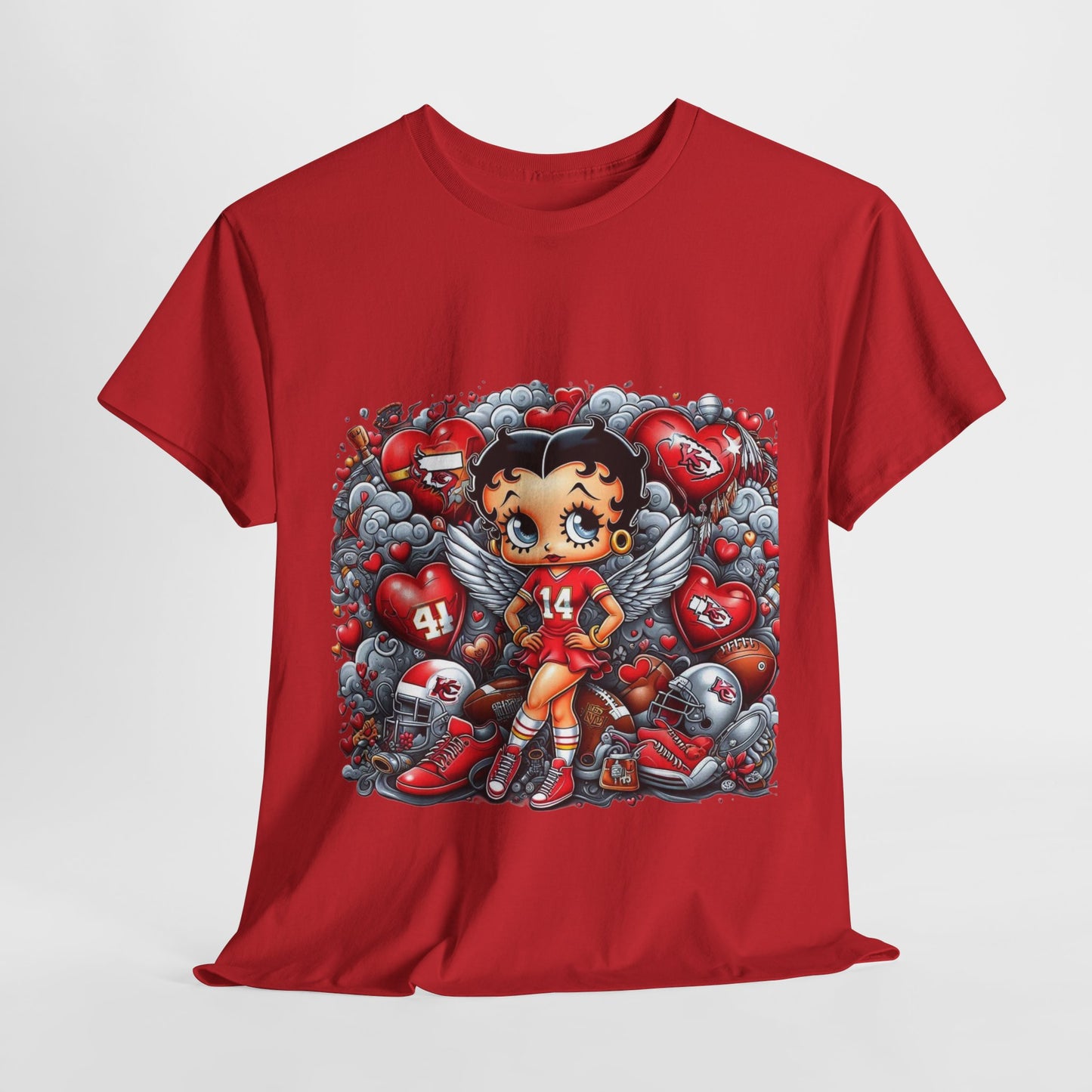 Betty Boop Valentine Tee, Cute Graphic T-Shirt, Retro Cartoon Top, Gift for Her, Valentine's Day Apparel