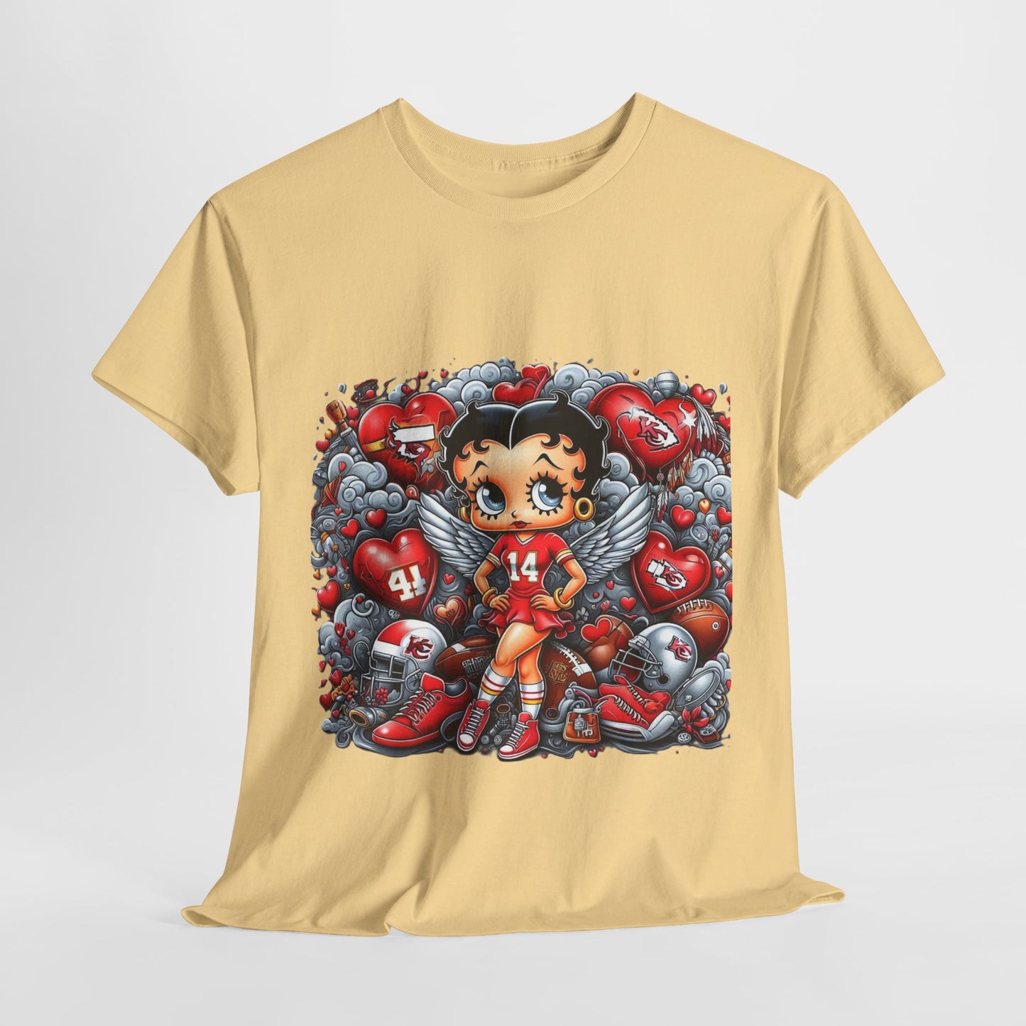 Betty Boop Valentine Tee, Cute Graphic T-Shirt, Retro Cartoon Top, Gift for Her, Valentine's Day Apparel