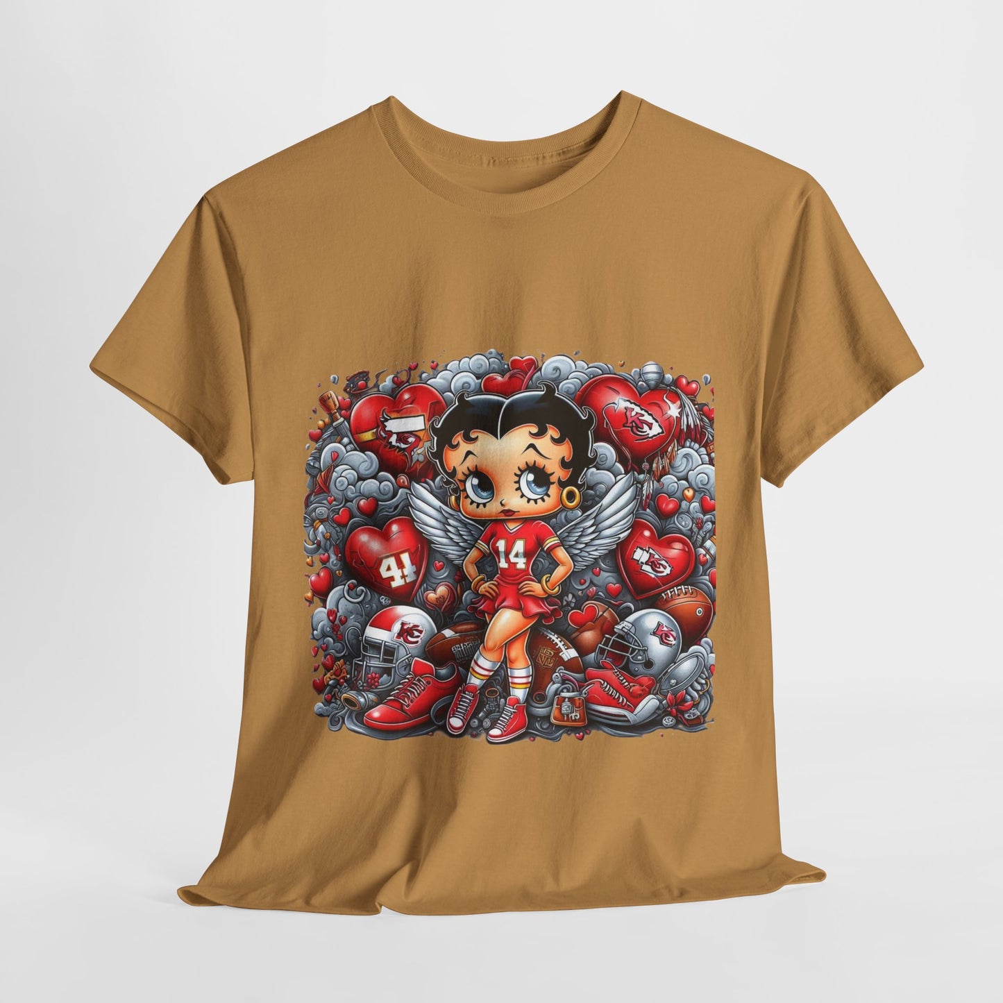 Betty Boop Valentine Tee, Cute Graphic T-Shirt, Retro Cartoon Top, Gift for Her, Valentine's Day Apparel