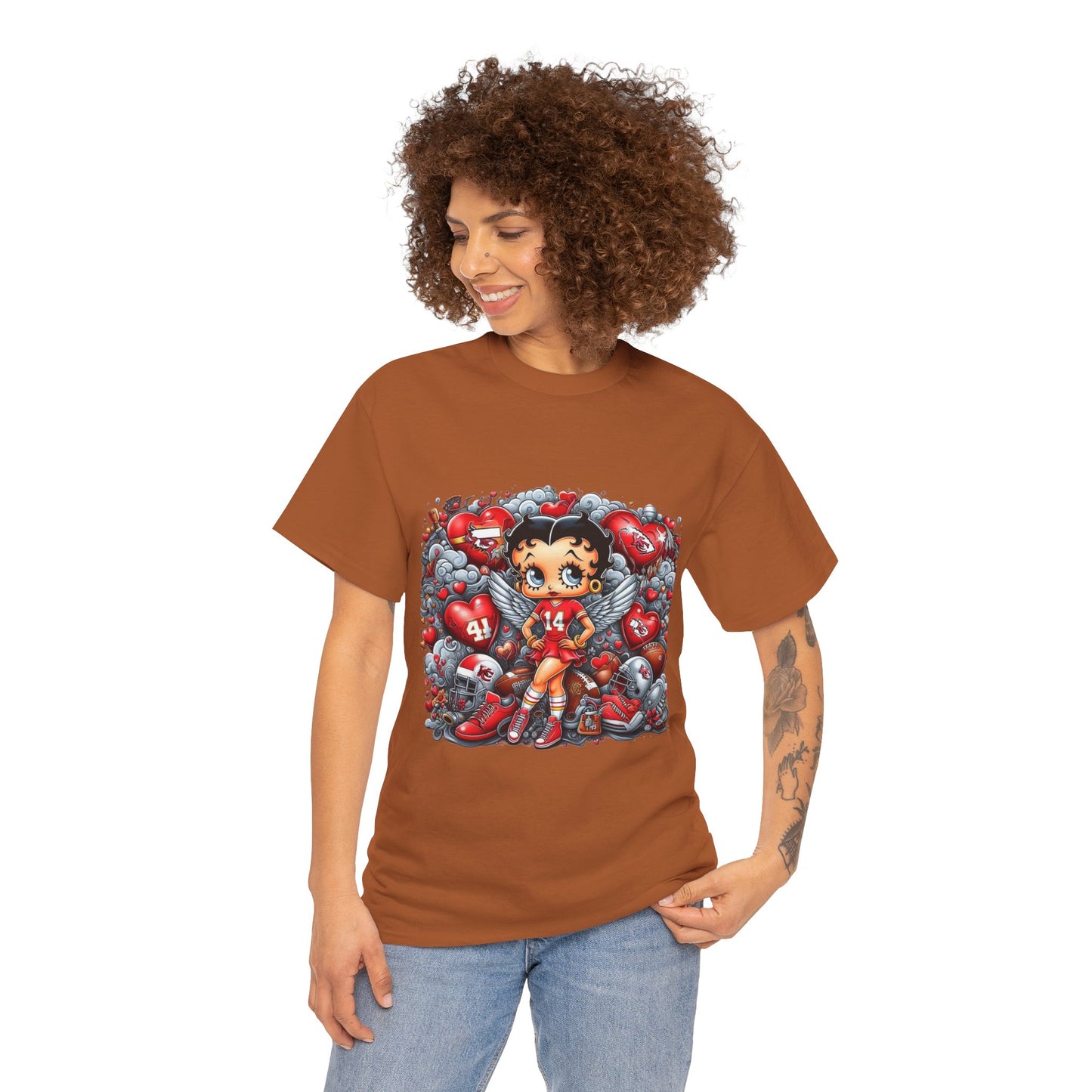Betty Boop Valentine Tee, Cute Graphic T-Shirt, Retro Cartoon Top, Gift for Her, Valentine's Day Apparel