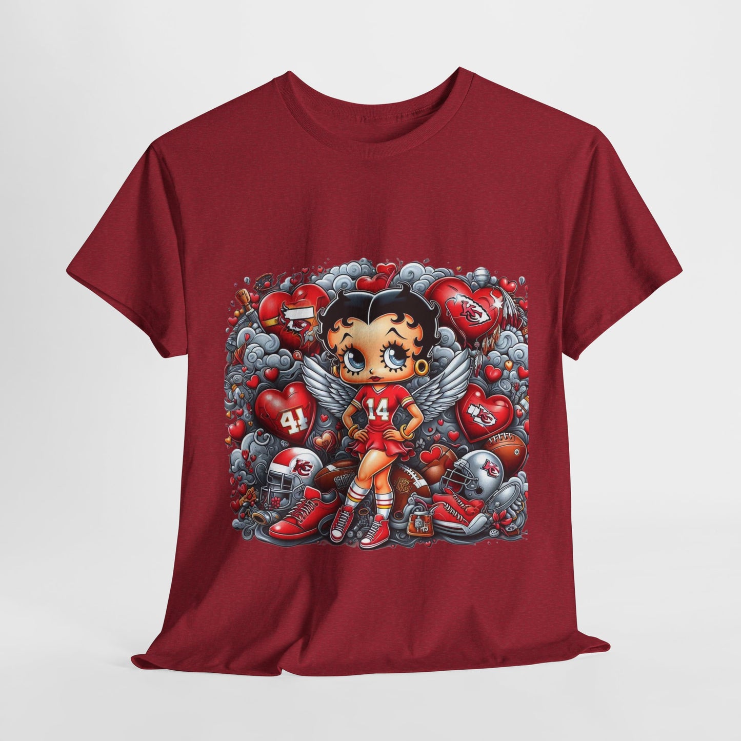 Betty Boop Valentine Tee, Cute Graphic T-Shirt, Retro Cartoon Top, Gift for Her, Valentine's Day Apparel