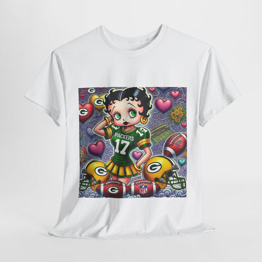 Betty Boop Football Tee, Unisex Tee, Sporty T-Shirt, Fun Gift for Fans, Casual Wear, Game Day Essential
