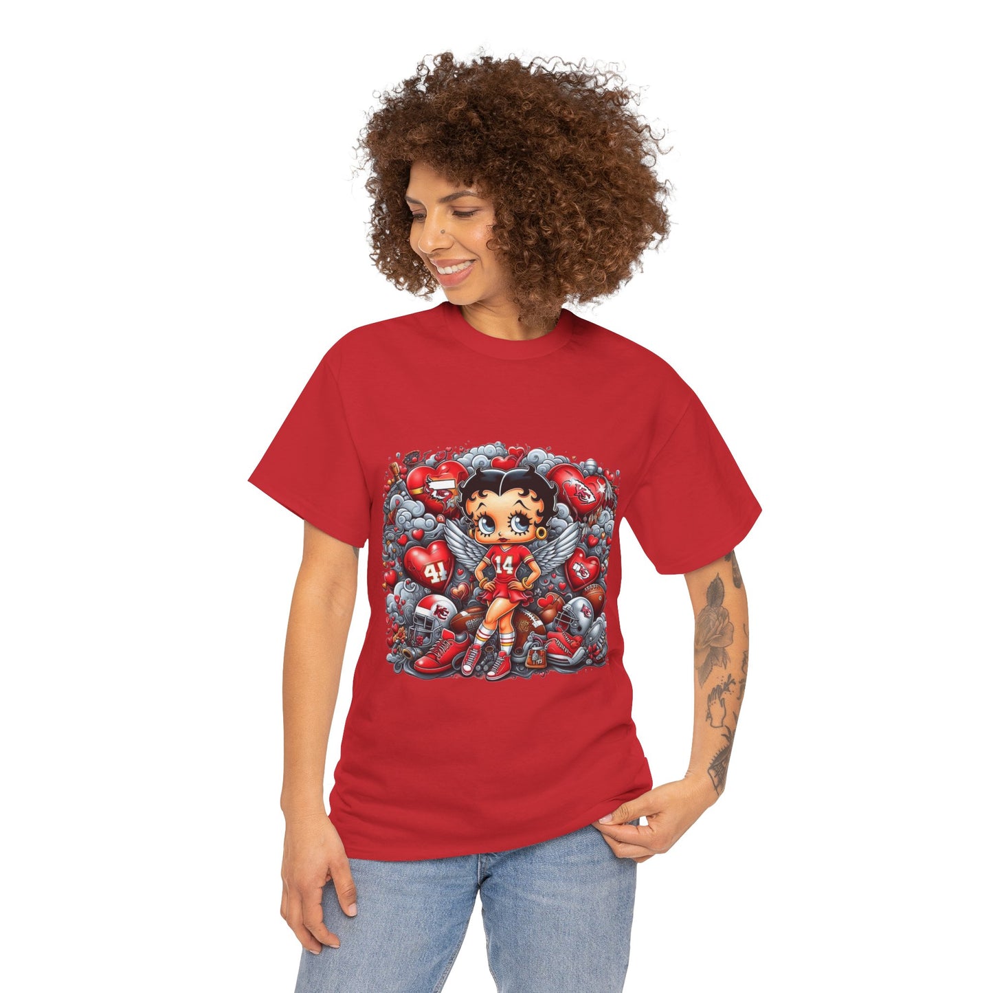 Betty Boop Valentine Tee, Cute Graphic T-Shirt, Retro Cartoon Top, Gift for Her, Valentine's Day Apparel