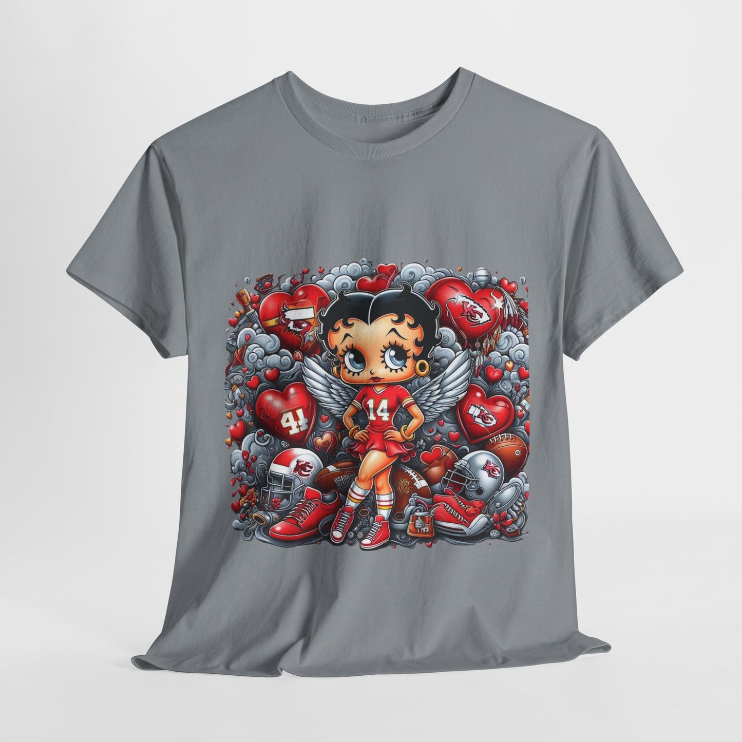 Betty Boop Valentine Tee, Cute Graphic T-Shirt, Retro Cartoon Top, Gift for Her, Valentine's Day Apparel