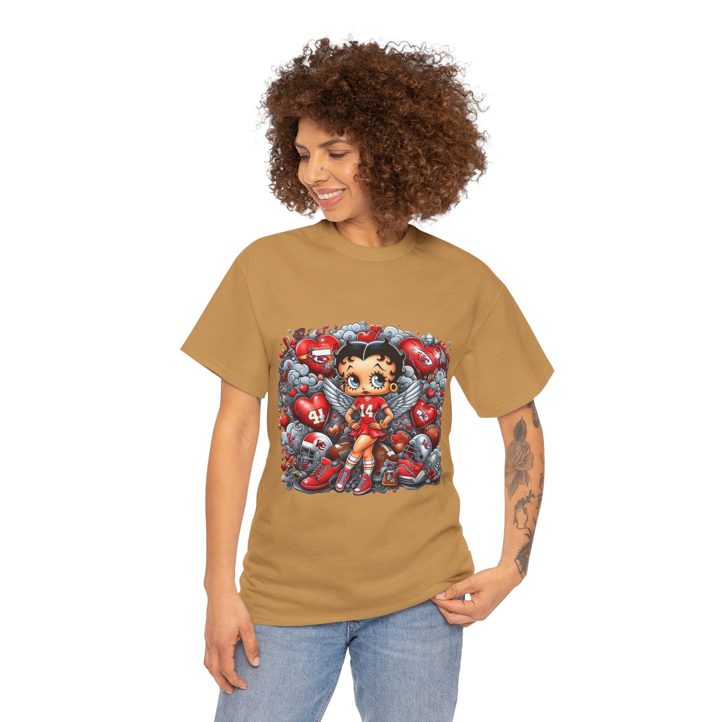 Betty Boop Valentine Tee, Cute Graphic T-Shirt, Retro Cartoon Top, Gift for Her, Valentine's Day Apparel