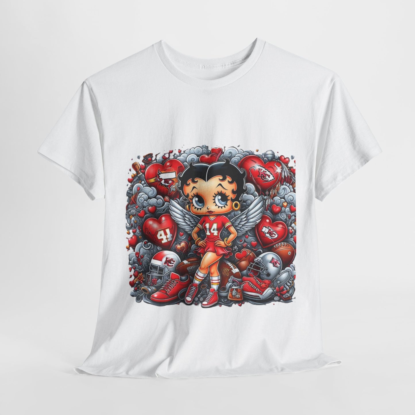 Betty Boop Valentine Tee, Cute Graphic T-Shirt, Retro Cartoon Top, Gift for Her, Valentine's Day Apparel