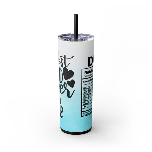 Best Dad Ever Skinny Tumbler, 20oz Insulated Cup, Gifts for Dad, Father's Day, Birthday, Personalised Drinkware